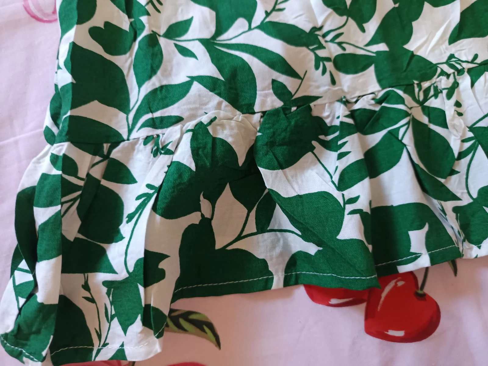 Y2K groen bloemen strandjurk - Maat L/XL (Nieuw met etiket) – photo 3